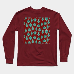 Red and Green Christmas Bubbles Long Sleeve T-Shirt